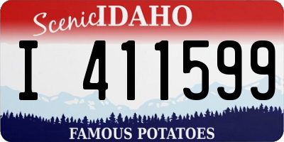 ID license plate I411599