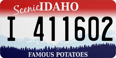 ID license plate I411602