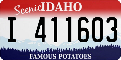 ID license plate I411603