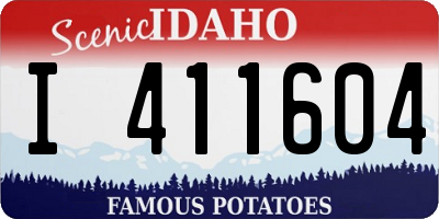 ID license plate I411604