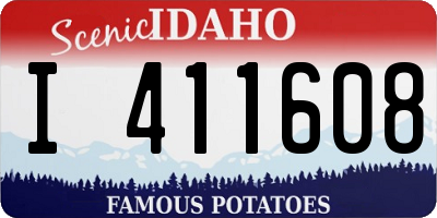 ID license plate I411608