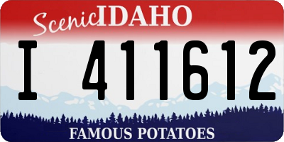 ID license plate I411612