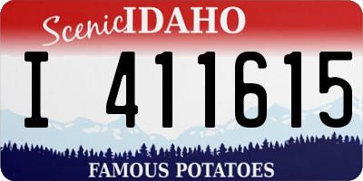ID license plate I411615
