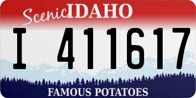 ID license plate I411617