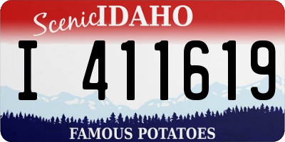 ID license plate I411619