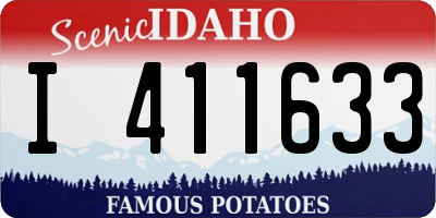 ID license plate I411633