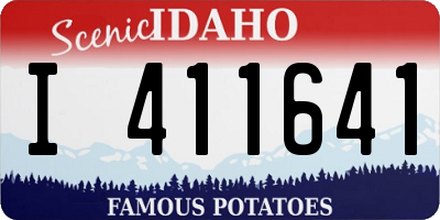 ID license plate I411641