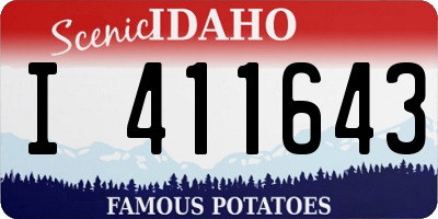 ID license plate I411643