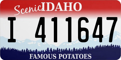 ID license plate I411647