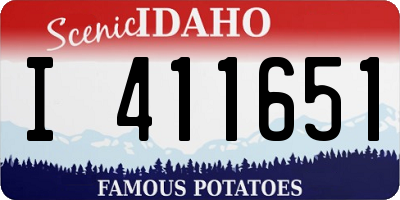ID license plate I411651