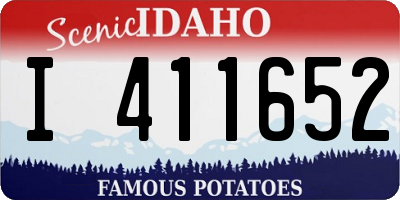 ID license plate I411652