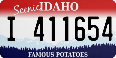 ID license plate I411654