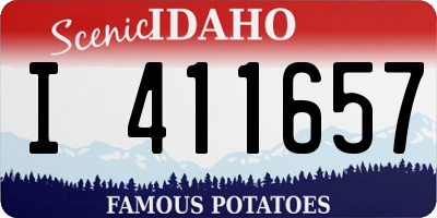 ID license plate I411657