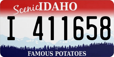 ID license plate I411658