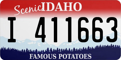 ID license plate I411663