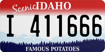 ID license plate I411666