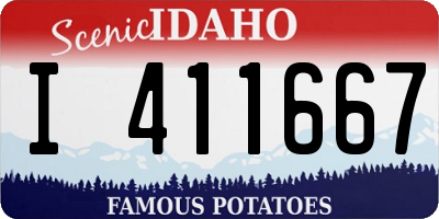 ID license plate I411667