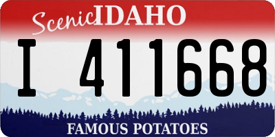 ID license plate I411668