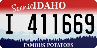 ID license plate I411669