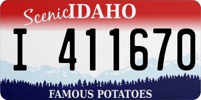 ID license plate I411670