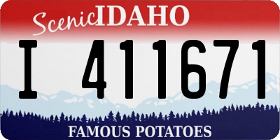 ID license plate I411671