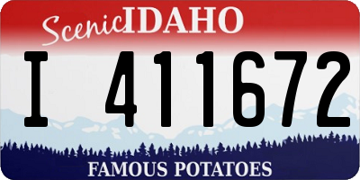 ID license plate I411672