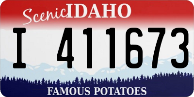 ID license plate I411673