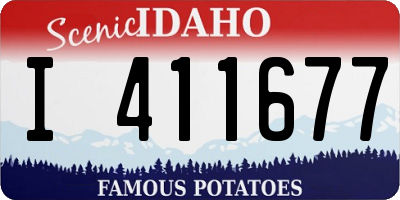 ID license plate I411677