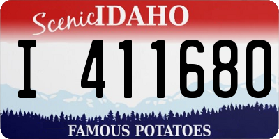 ID license plate I411680