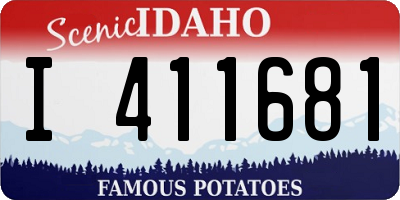ID license plate I411681