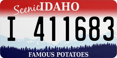 ID license plate I411683