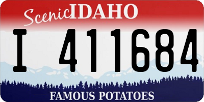 ID license plate I411684
