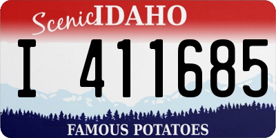 ID license plate I411685