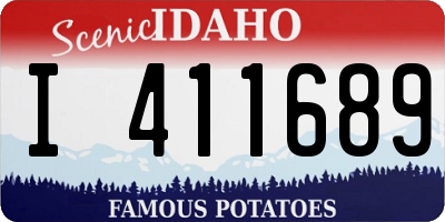 ID license plate I411689