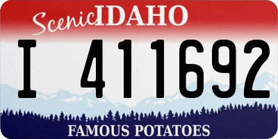 ID license plate I411692