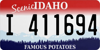 ID license plate I411694