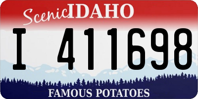 ID license plate I411698