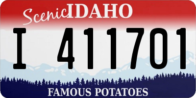 ID license plate I411701