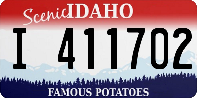 ID license plate I411702