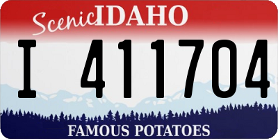 ID license plate I411704