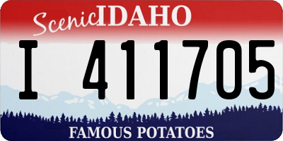 ID license plate I411705