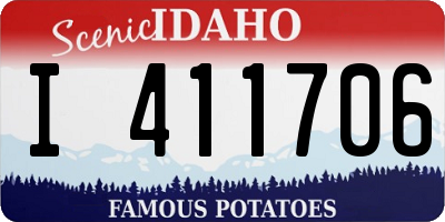 ID license plate I411706