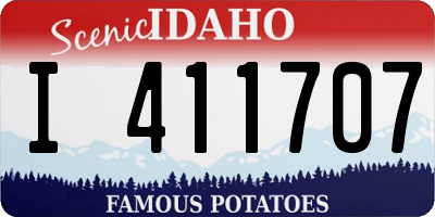 ID license plate I411707