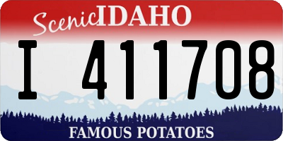 ID license plate I411708