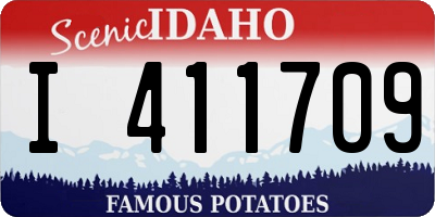 ID license plate I411709