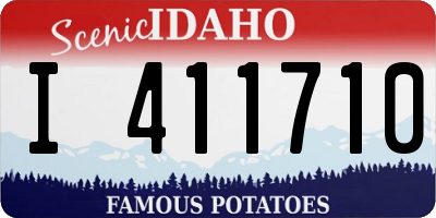 ID license plate I411710