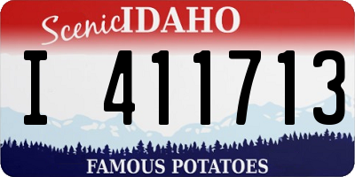 ID license plate I411713