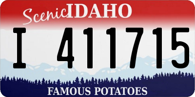 ID license plate I411715