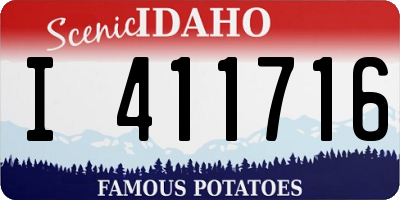 ID license plate I411716