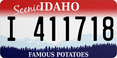 ID license plate I411718